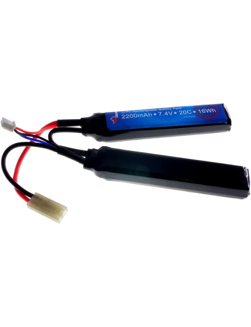 VP Airsoft 7.4v 2200mAh 20C Lipo Cranestock Battery