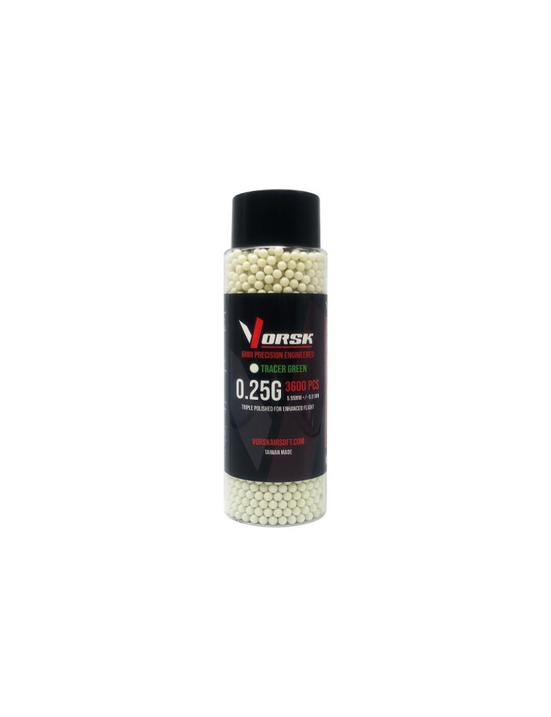 Vorsk Tracer Green 0.25g BBs 3600rnd Bottle