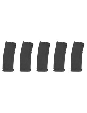 Specna Arms Set of 5 S-Mag 125rnd Mid-Cap Magazines - Black