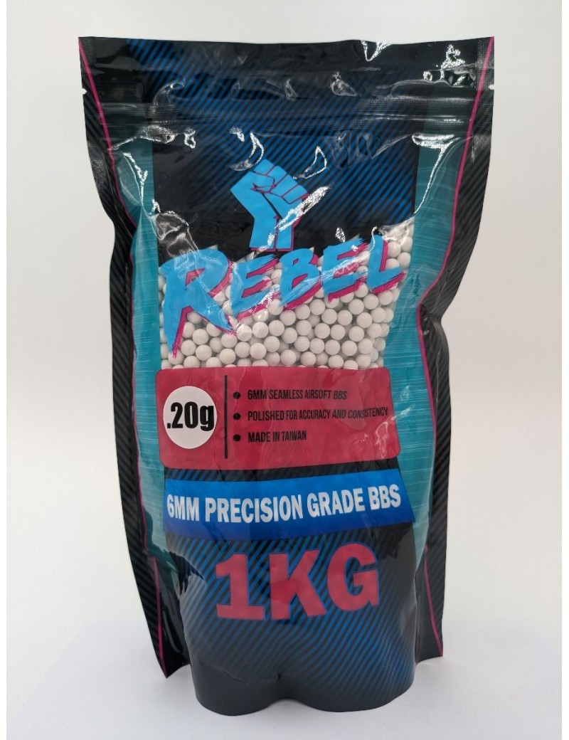 Rebel Precision 0.20g 6mm Airsoft BBs x 1Kg Bag