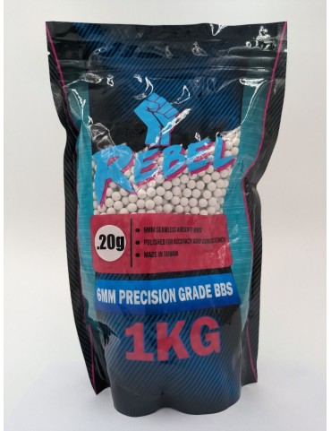 Rebel Precision 0.20g 6mm Airsoft BBs x 1Kg Bag