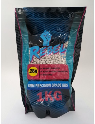 Rebel Precision 0.28g 6mm Airsoft BBs x 1Kg Bag