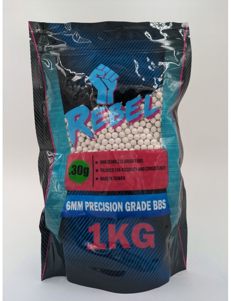 Rebel Precision 0.30g 6mm Airsoft BBs x 1Kg Bag