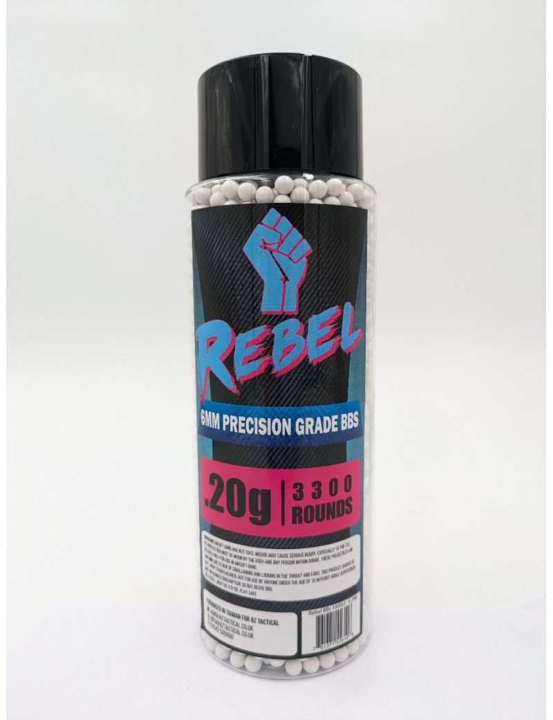 Rebel Precision 6mm BBs 3300ct Bottle - 0.20g