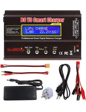 iMax B6 V3 80W 60A Balance Charger with 15V 6A UK Mains Adapter