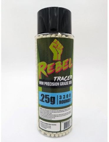 Rebel Precision 6mm Tracer BBs 3300ct Bottle - 0.25g