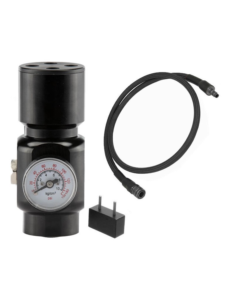 OXYGEN GEN2 HPA Regulator with Balystik Deluxe Line 100cm - Black