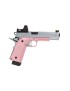 Raven R14-R + RDS GBB Airsoft Pistol - Pink/Silver