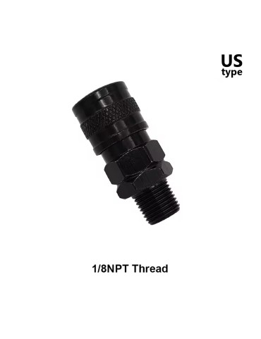 HPA US Type Foster Quick Connect Female Coupling 1/8NPT Thread - Black