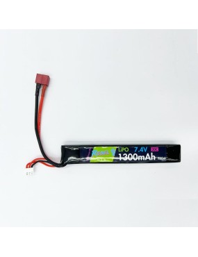 Rebel Precision 7.4v 1300mAh 20C LiPo Stick Battery - Deans